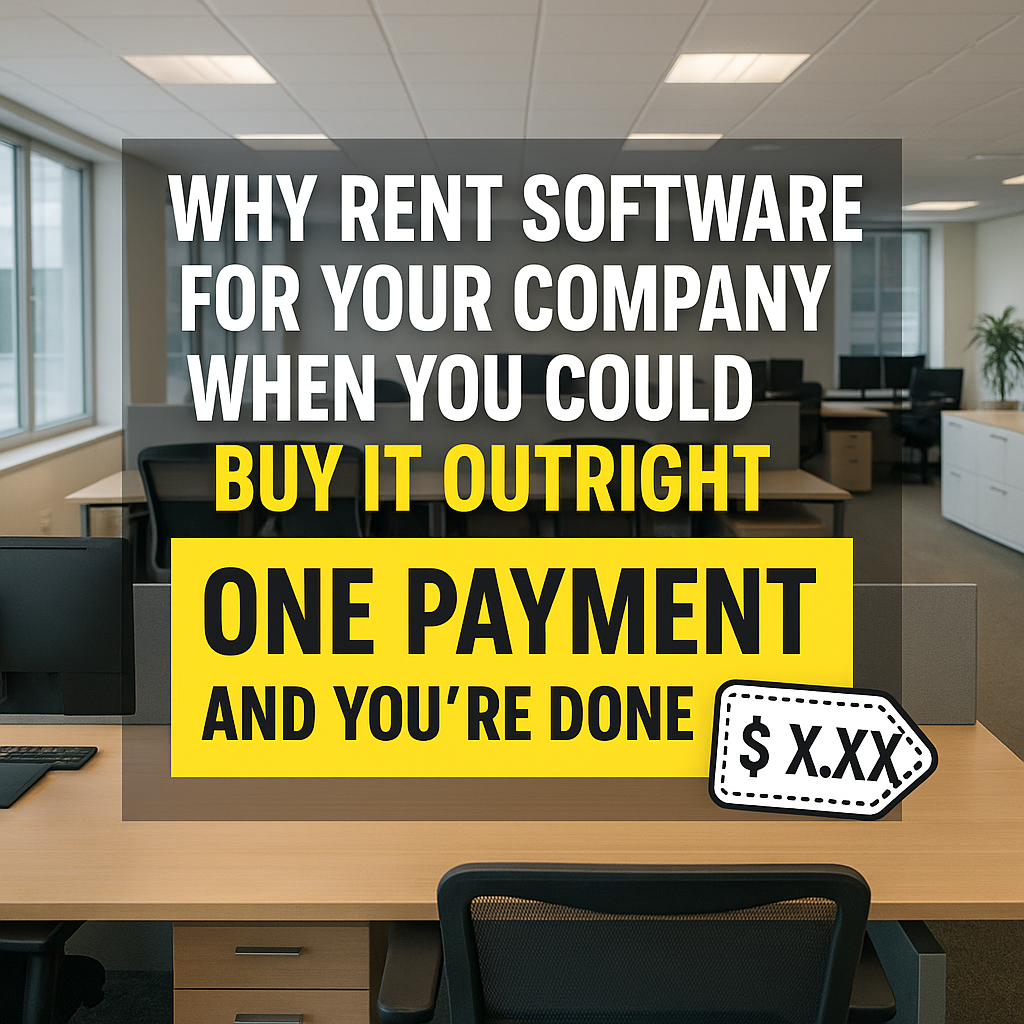 Why rent software for you company when you could buy it outright. One Payment and your done. — FieldWise HQ